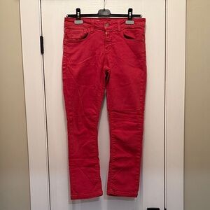 Pilcro and the Letterpress Red Straight Leg Jeans